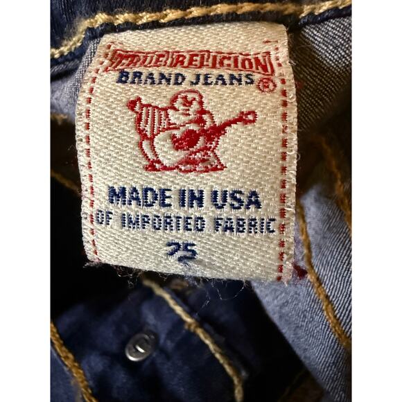 True Religion Misty Skinny Low-Rise Jeans, Dark Wash, Size 25 - Picture 6 of 6